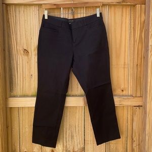 Banana Republic Jackson Fit Slim Ankle Cut Trousers Pants, Size 8P Black